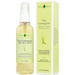 Thai Lemongrass Linen and Room Spray, Natural Air Freshener Made with Pure Lemongrass Essential Oil, Bathroom Air Freshener or Calming Pillow Spray