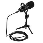 Professional Condenser Microphone Kit with Tripod Stand and USB Plug Set for Recording, Live Broadcast, and Podcasting - Sound for Studio and Home Use