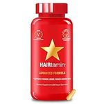 Hairtamin Advanced Hair Vitamins for Women & Men | All Natural Vegan 5000 Mcg Biotin Capsules Hair Vitamin Supplement | Hair Skin and Nail Vitamins to Promote Hair Growth & Thickness | 30 Hair Pills