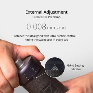 1Zpresso J-Ultra Manual Coffee Grinder, Iron Gray – 40g Conical Burr, Foldable Handle, Adjustable for Espresso