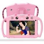 Ascrecem Kids Tablets Android Childrens Tablet for Kids with WiFi Quad Core 2G 32G ROM Toddler Tablet for kid with Parental Control Educational Games Shockproof Case Youtube Netflix Google Play (Pink)