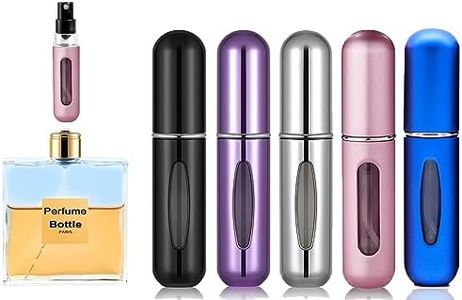 Aussienest Pack of 5 Travel Perfume Refillable Bottle, Perfume Atomiser Refillable for Traveling, Refillable Perfume Bottle with Capacity of 5ml