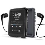 64GB MP3 Player with Bluetooth 5.3, QNGEE 2.4 inch Full Touchscreen Music MP3 for Kids, FM Radio, Voice Recorder, HiFi Sound, E-Book, Earphones Included