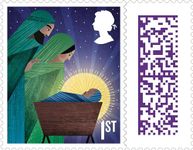 Christmas Postage Stamps 25x 1st Class Stamps (Sheet of 25) Royal Mail Stamps Barcoded QR Code Postage Stamps 1st Class UK Stamps for Christmas Cards Stamps 1st Class Letter Stamps First Class Stamps