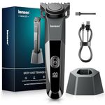 Body Hair Trimmer for Men, kensen Electric Groin & Pubic Hair Trimmer, Rechargeable Ball Shaver Groomer,Mens Body Groomer Kit for Privates, LED Cordless for Wet/Dry Use