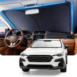 DMJN Windshield Sun Shade Fit for Su-baru Crosstrek (2018-2026), Car Sunshade for Front Windshield [Nano Ice-Crystal Coatings] UPF50+ Heat Block & UV Reflective - Protect Interior & Keep Cooler
