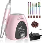 Kredioo Nail Drill Professional 35000RPM Electric Nail File for Acrylic Nails With Pause Button LED Screen for Home and Salon-AU Plug