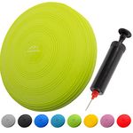 EVEREST FITNESS wobble cushion, air-filled, Ø 33 cm, air pump included | balance cushion, core stability disc, ball cushion, balance ball (Green)