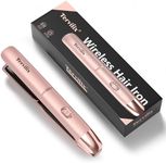 Terviiix Cordless Hair Straighteners, 2-in-1 Mini Flat Iron & Curler, 220°C Max, Rechargeable Mini Hair Straightener with 4500mAh Battery, Argan Oil-Infused, Portable for Short Hair, Travel-Friendly