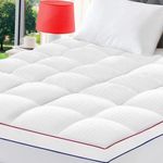 Extra Thick Mattress Topper Twin Size Winter Warm Mattress Pad 800GSM 400 TC Breathable Pillow Top Mattress Cover 8-21 Inch Elastic Deep Pocket - Overfilled with Down Alternative(39"x75" White)
