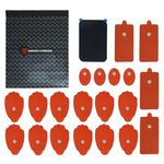 Reusable Electrode Pads for TENS EMS Unit, 10 Replacement Premium Pads and 1 Plastic Holder