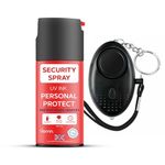 Self Defence Spray & LOUD Personal alarm (130db) VORNN UK legal Pepper Spray Alternative criminal indentifier for Men & Women with UV Marking & keychain,Quick Access, Easy to Carry (3m range)