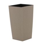 Prosper Plast Mocca Planter - 28.7 x 28.7 x 55 cm - Plant Pot Suitable for Indoor/Outdoor Use