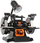 WEN BG625V 2.5-Amp 6-Inch Variable Speed Bench Grinder with Flexible Work Light , Black