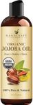 Handcraft Blends USDA Organic Jojoba Oil - Cold-Pressed 236 ml - 100% Pure and Natural - Premium Grade Carrier Oil for Skin and Hair - Hair and Body - Massage - Hexane-Free