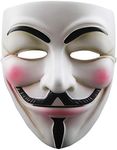 ZLLJH V for Vendetta White Resin Mask, Guy Fawkes Mask Anonymous Cosplay Costume Party Masks