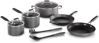 Calphalon Select Classic Hard Water Based Anodized Nonstick Versatile 10 Piece Pots and Pans Cookware Set with AquaShield Nonstick Technology