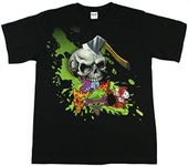 FEA Men's Insane Clown Posse Hatchet Skull Men's T-Shirt,Black,XX-Large