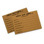 Advice and Wishes for Baby Shower, 50-Pack Kraft Baby Advice Cards, Baby Shower Game Cards, 4 x 6 Inches (New Baby)