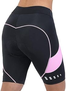 Women Cycling-Shorts-Underwear 3D Padding -Bike Shorts - Cycling underwear for Spinning Class (XL Pink )