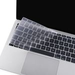 MOSISO Keyboard Cover Compatible with MacBook Air 13 inch 2019 2018 Release A1932 Retina Display with Touch ID, Waterproof Dust-Proof Protective Silicone Skin - (Europe Layout), Clear