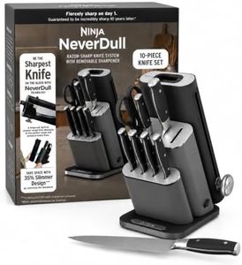 Ninja® NeverDull® 10-Pc German Steel Knife Set, Black, NK32010BK1