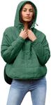 Yidarer Women's Lightweight Pullover Puffer Jacket Hooded Oversized Warm Quilted Padded Hoodies Coat(Green-S)