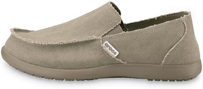 Crocs Men's Santa Cruz Loafers, Comfortable Men's Loafers, Slip On Shoes, Khaki/Khaki, 8 Men