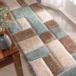 FCARPET Bedside Runner Fluffy Shaggy Rugs 2 x 6 Feet Multicolor