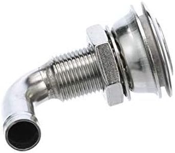Seachoice 23061 Stainless Steel 90° Flush Mount Fuel Vent, Corrosion-Resistant, Requires 1-3/8 Inch Hole