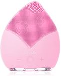 SUNMAY Sonic Facial Cleansing Brush & Face Massager, Electric Exfoliator Cleanser Machine with Timer & Waterproof Silicone for Deep Cleansing Face Wash Scrub Exfoliating, USB Rechargeable (Pink)