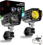 Kewig Motorcycle Auxiliary LED Fog Light 60W Amber Spotlight Lights