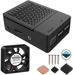 GeeekPi Case Raspberry Pi 3 Model B+ (B Plus) Cooling Fan 3PCS Heatsinks Raspberry Pi 3/2 Model B (Not Include Raspberry Pi Board)(Black)