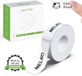 Nelko Genuine P21 Label Maker Tape, Adapted Label Print Paper, 14x75mm (0.55"x2.95"), Standard Laminated Labeling Replacement, Multipurpose of P21 Label Maker, 180 Tapes/Roll, 1 Roll, Transparent