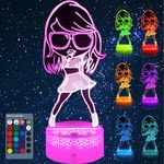 Tay Night Light,3D Singer Merch Lamp Night for Fans 16 Color Changing Light with Remote,Room Decor Night Light Gift for Teens Music Lover Boys Girls Christmas Birthday (MMYD-TW)