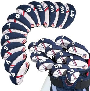 Golf Putter Head Covers Blade Club Headcover PU Leather Protector Cover Black White Fits All Putters for Men Women Scotty Cameron Taylormade Odyssey (White&Green Leaves)