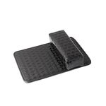 Kira Nail Hand Pillow Manicure Wrist Holder Manicure Hand Rest Cushion Nail Desk Pad Wrist Cushion Nail Hand Rest Armrest Pillow With Mat Square (Women) (Black)