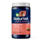 Omega Gold Skin & Coat Supplement for Dogs - Salmon Oil with Omega-3 & Omega-6 Fatty Acids, DHA & EPA for Healthy Skin, Glossy Coat, Joint & Heart Health - 120 Soft Chews