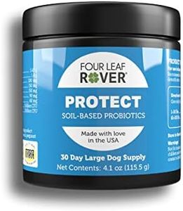 Four Leaf Rover Protect - Soil-Based Probiotics for Dogs with Food-Based Prebiotics for Gut Health and Immune Support - 12 to 60 Day Supply, Depending on Dog’s Weight - Vet Formulated