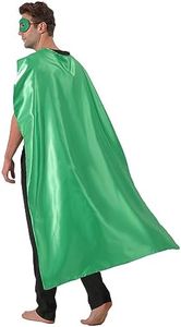Adult Superhero Cape and Mask - Halloween Costume Adult Cape Cloak Superhero Theme Day Costume Dress Up Party Capes, Green