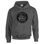 Dead Set Studio Fishing Gifts For Men - Born To Fish - Funny Mens Gifts Hoodie, Fishing Clothing For Men STEEL GREY SIZE L