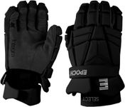 Epoch Integra Select Lacrosse Gloves with Dual-Density Foam and Adjustable Wrist, 10", Small, Black