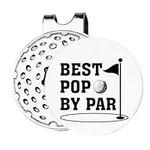 TSUYAWU Best Pop by Par Golf Ball Marker - Funny Pop Golf Marker with Magnetic Hat Clip Golf Novelty Gift - Golf Accessories Gifts for Grandpa Papa Golfer Golf Lovers