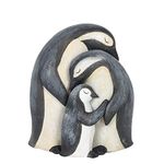 Jones Home Penguin Family Ornament | 3 Piece Set | Grey | 29.5 cm