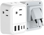 VYLEE Travel Plug Adapter with 4 AC