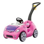 Step2 Whisper Ride II Kids Push Cars, Ride On Car, Seat Belt, Horn, Toddlers Ages 1.5 – 4 Years Old, Max Weight 50 lbs., Quick Storage, Stroller Substitute, Pink