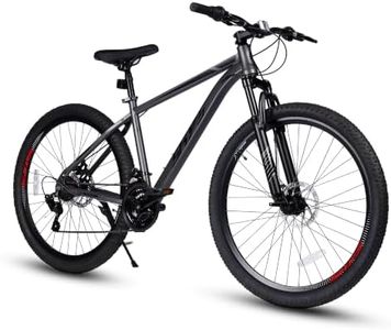 SmiloSprk 27.5" Mountain Bike for Men & Adults, 85% Pre-Assembled, Grey