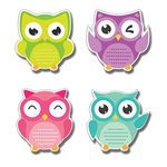 Yey Fridge Magnets Refrigerator Stylish Set Cute Owl Design for Home, Kitchen and Office Decoration (Multicolour, 3x2 inches) Set of 4 Designs