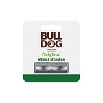 BULLDOG SKINCARE - Original Bamboo Razor Steel Blades Pack of 4 Blade Refills