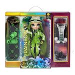 Rainbow High Winter Break Jade Hunter - Green Fashion Doll with 2 Outfits, Snow Gear, & Display Stand - Includes Snow Board, Ice Skates, Accessories, & More - Gift & Collectable for Kids Ages 6+